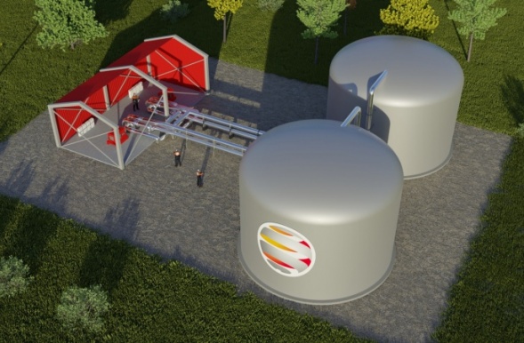 Représentation d’une installation de stockage thermique Stolect